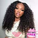 【BOGO] Reshine Water Wave Human Hair Wigs 4x4 Lace Front Wigs 180% Density Curly Wave Wigs