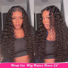 BOGO Deal Water Wave Hair Wear Go Glueless Wigs 180% Density 4x4 Lace Ready To Wear Wigs