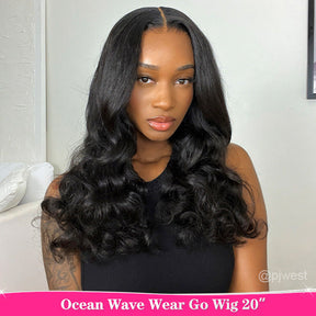 Sara Same Ocean Wave Wear Go Guleless Wigs Pre-cut HD Lace Wig Natural Hairline - reshine