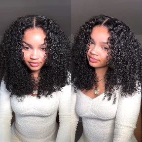 Sapphireallia Recommend Lace Pre-cut Glueless Wear Go Wigs Kinky Curly Hair Wigs 4x6 HD Lace Closure Wig - reshine