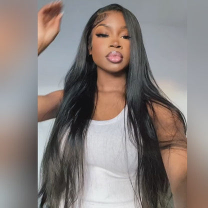 Reshine Hair HD Transparent Lace Wig Long Straight Hair Lace Front Wigs Virgin Human Hair Closure Wigs