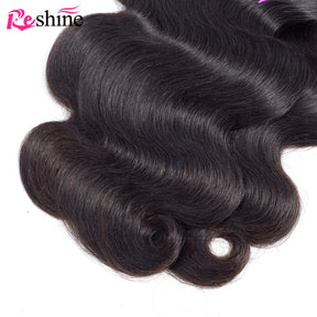 Brazilian Hair Weave Bundles 3 PCS Body Wave Human Hair Natural Color 10-26 Inch - reshine