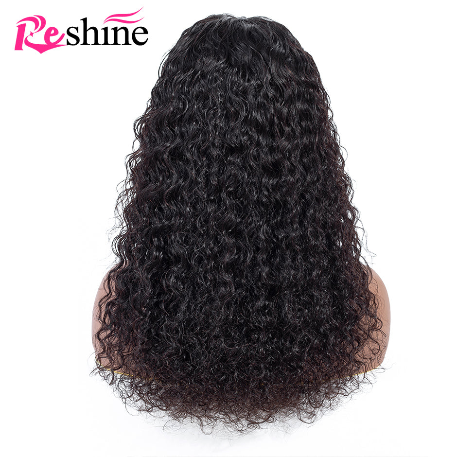 Water Wave Wig 360 Lace Frontal Wig Pre Plucked With Baby Hair Curly Human Hair Wigs - reshine