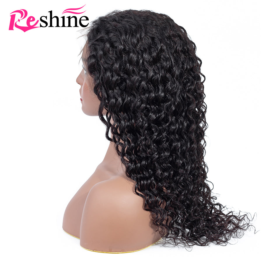 Deep Wave 360 Lace Frontal Wig 10-24 Inch Deep Wave Wig Pre Plucked With Baby Hair - reshine