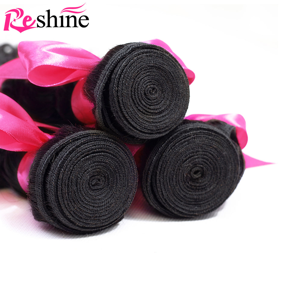 Malaysian Curly Weave Human Hair Bundles 10-26 Inch Deep Wave Bundles 100g/pc - reshine