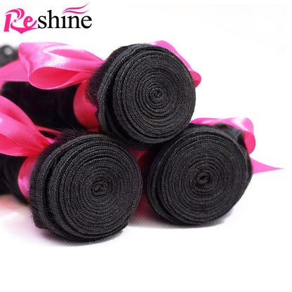 Malaysian Curly Weave Human Hair Bundles 10-26 Inch Deep Wave Bundles 100g/pc - reshine