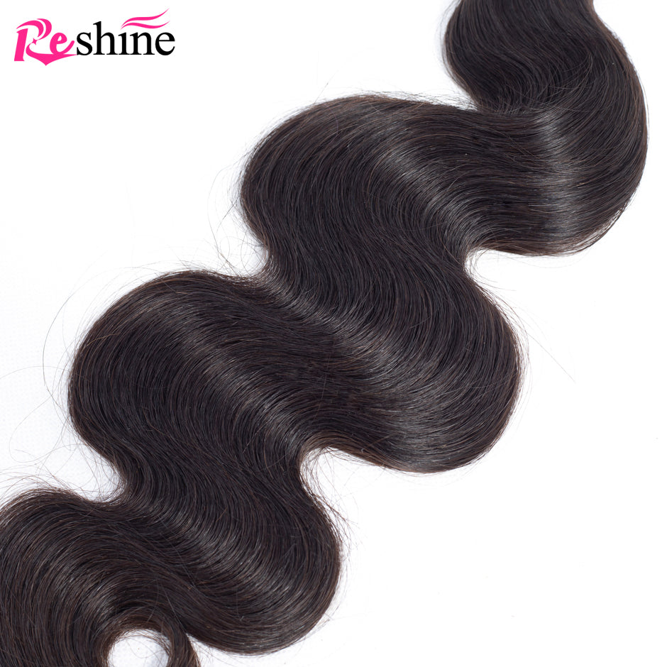 Brazilian Hair Weave Bundles 3 PCS Body Wave Human Hair Natural Color 10-26 Inch - reshine