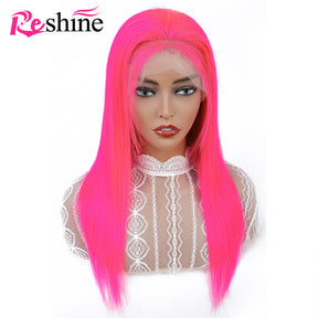Pink Straight Wig Image 3