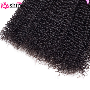 Kinky Curly Human Hair Bundles 10-26 Inch Natural Color Curly Hair 3 Bundles - reshine