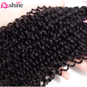 Brazilian/Peruvian/Malaysian Curly Hair 4 Bundles Kinky Curly Human Hair Weaving - reshine