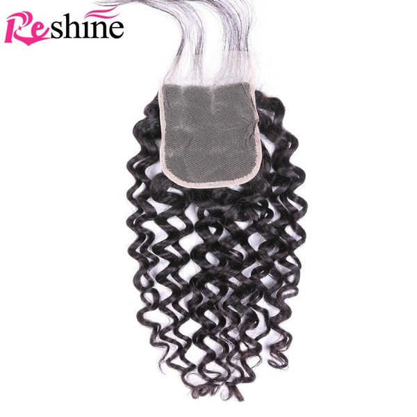 Reshine Hair Water Wave Human Hair Bundles With Closure Brazilian Peruvian Malaysian Hair - reshine