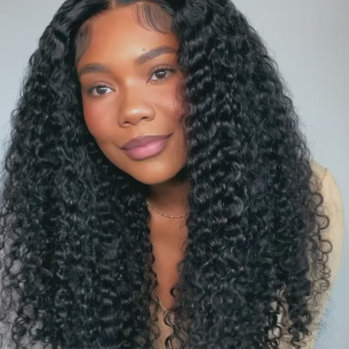 Wynne Jean Recommend Water Wave Glueless Human Hair Wigs 180% Density Wear Go Wigs For Women
