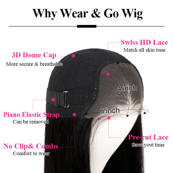 Ris.monae Recommend Water Wave Wig 26inches 180% Wear Go Wigs 4x6 Lace Closure Wig - reshine