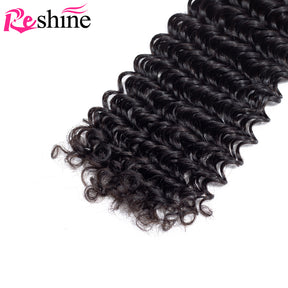 Peruvian Curly Hair Extensions Natural Color Deep Wave Human Hair Bundles - reshine