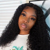 Jaelyn Dae Same Style Kinky Curly Glueless Human Hair Wigs Invisable HD Lace Wear And Go Wig - reshine