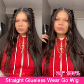 Cajunfootrub Endorsed Straight Glueless Human Hair Wigs Pre-Cut Lace Ready To Wear Wig - reshine