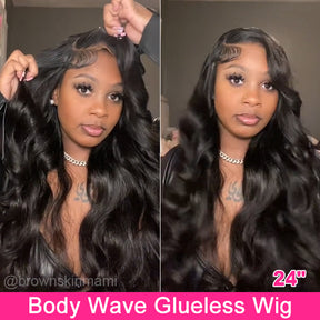 Brownskinmami1 Recommend Body Wave Glueless Human Hair Wig Swiss HD Lace Closure Wig - reshine