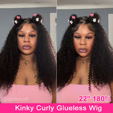 Isistkeyah Same Style Kinky Curly Hair Glueless Wear Go Wigs Pre-Cut Lace 4x6 Closure Wig - reshine