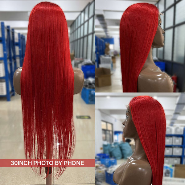 cherry red wigs 30inches