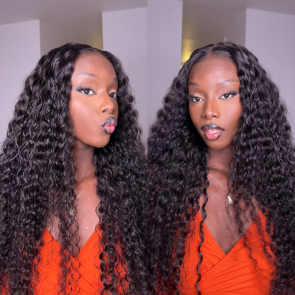 Water Curly Hair Wear And Go Wigs 180% Density Glueless HD Lace Ready To Wear Wigs - reshine