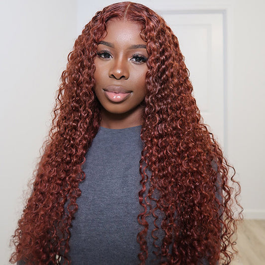 Reddish Brown Water Wave Wig