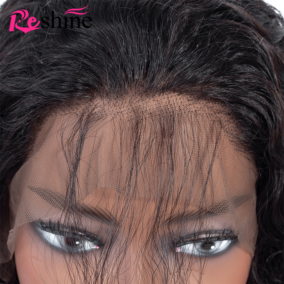 Water Wave Wig 360 Lace Frontal Wig Pre Plucked With Baby Hair Curly Human Hair Wigs - reshine