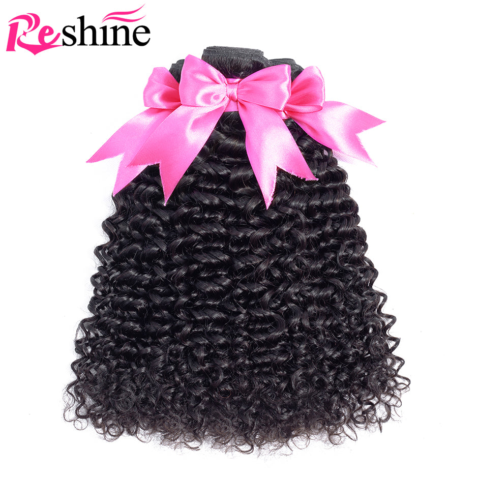 Curly Weave Hair Bundles Water Wave Brazilian Human Hair Bundles With 13x4 Frontal - reshine