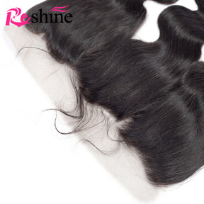 Brazilian Hair Bundles Body Wave Human Hair Bundles With 13X4 Lace Frontal - reshine