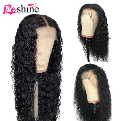 Kinky Curly 360 Lace Front Wigs Natural Color Human Hair Wigs 10-24 Inch - reshine