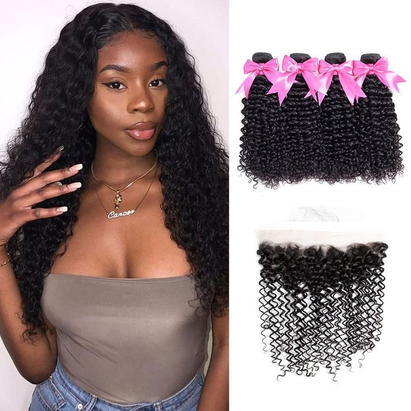 Reshine Hair Water Wave Bundle With Frontal Affordable 13x4 Frontal Closure With Bundles - reshine