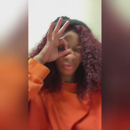 [Tiktok Hot] Reshine Hair Burgundy Color Kinky Curly Hair Lace Front Wigs For Black Women 99J Lace Wig