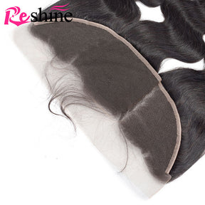Reshine Hair Brazilian Body Wave 4 Bundles With Frontal 100% Virgin Human Hair Bundles With Closure 13x4 Lace Frontal - reshine