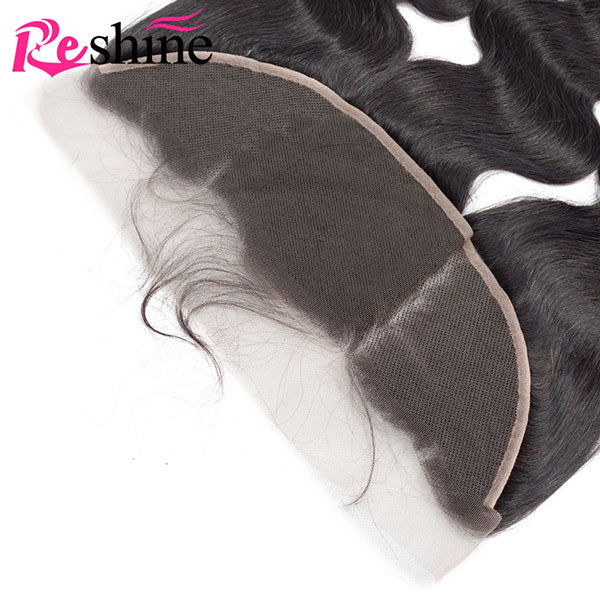 Reshine Hair Brazilian Body Wave 4 Bundles With Frontal 100% Virgin Human Hair Bundles With Closure 13x4 Lace Frontal - reshine