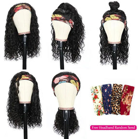 get fre gift with headband wigs water curly hair human hair wigs