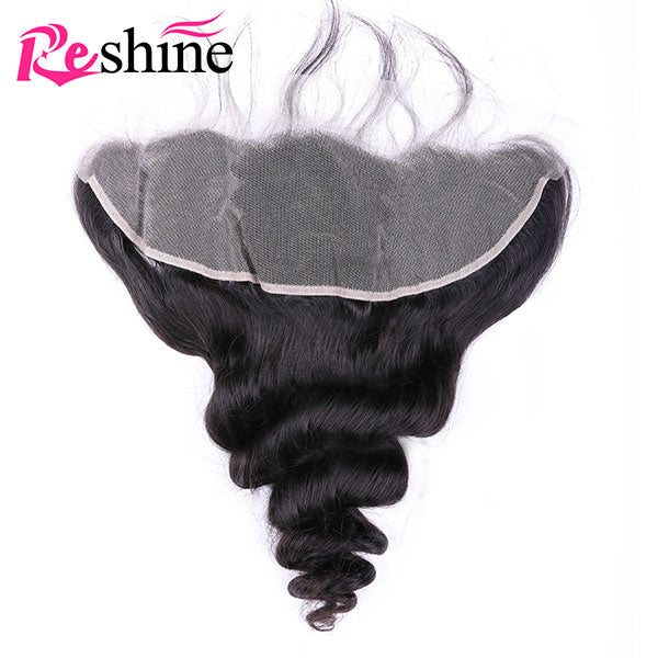 Reshine Hair Loose Wave Human Hair Lace Frontal Closure With Baby Hair Free Part Middle Part - reshine