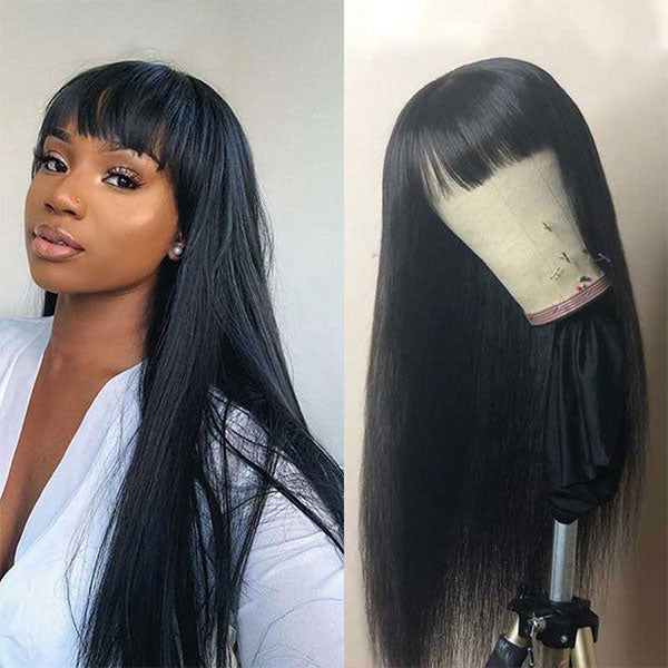 best straight hair wigs with bangs