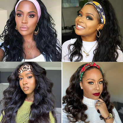 body wave hair headband wigs