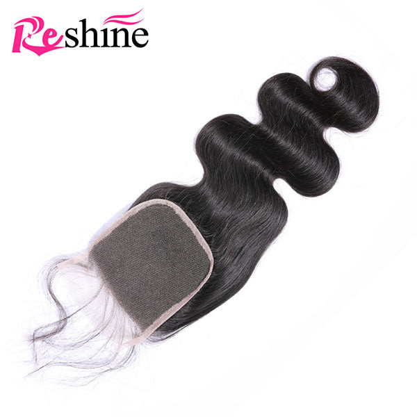 Reshine Hair Brazilian Hair Body Wave Lace Closure Virgin Human Hair 4"x4" Swiss Lace Closure - reshine