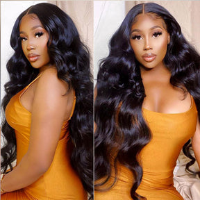 body wave wig lace front human hair wigs for black women