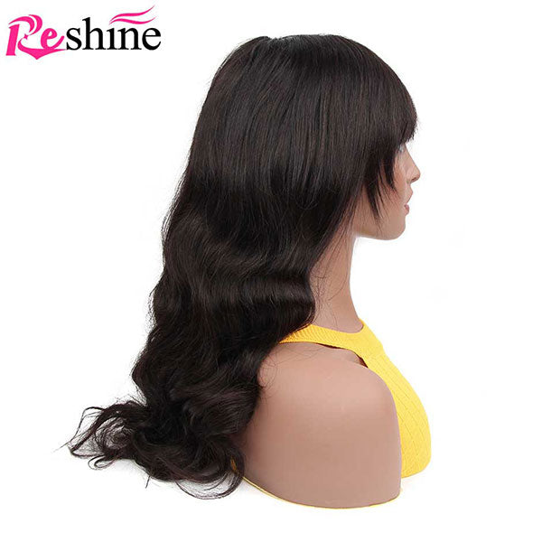 body wave wigs with bangs