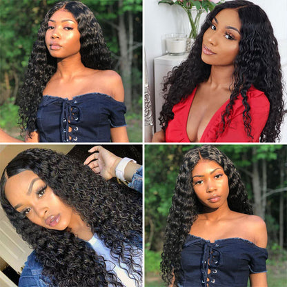 cheap human hair wigs deep wave full lace wigs for women