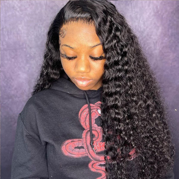 deep wave lace wigs pre plucked with baby hair