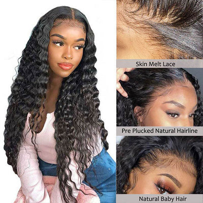 Best Deep Wave Lace Front Wigs For Black Women Curly Hair Human Hair ...