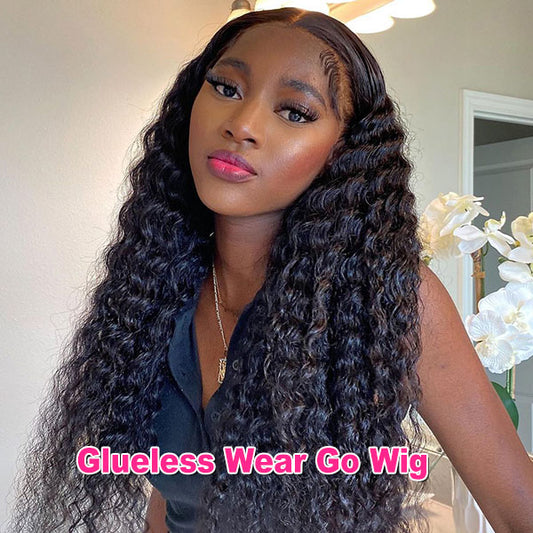 Deep Curly Glueless Wear Go Wigs 6X4 HD Lace Closure Wigs For Women - reshine