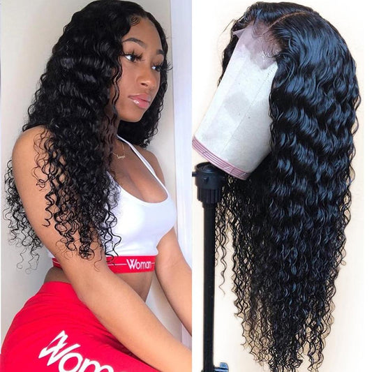 Deep Wave 360 Lace Frontal Wig 10-24 Inch Deep Wave Wig Pre Plucked With Baby Hair - reshine