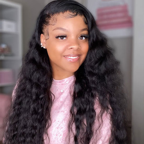[32inch-40inch] Deep Wave Curly Hair Wigs 32inch-40inch Full Human Hair Wigs For Black Women Long Curly Wigs - reshine