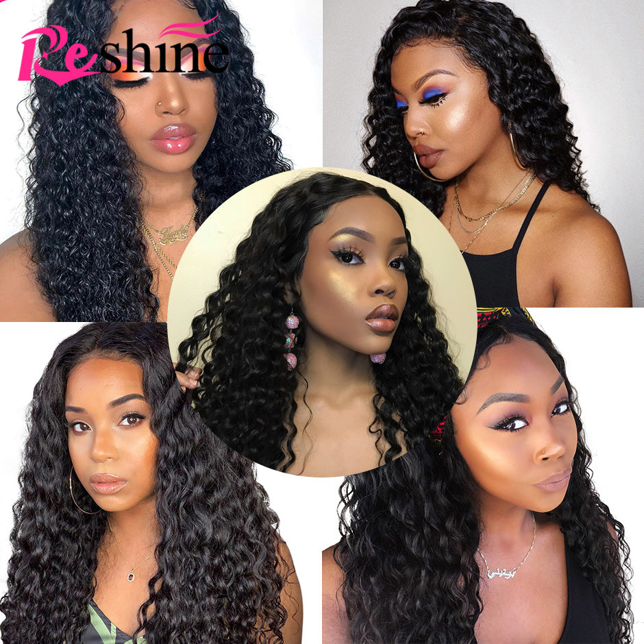 Malaysian Curly Weave Human Hair Bundles 10-26 Inch Deep Wave Bundles 100g/pc - reshine