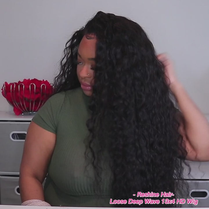 Elle Believes Same Style Loose Deep Wave Wigs Full Lace Front Wig