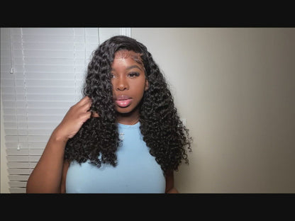 Reshine Hair Brazilian Water Wave Hair 13x4 Lace Front Wigs Soft And Thick Curly Human Hair Lace Wig