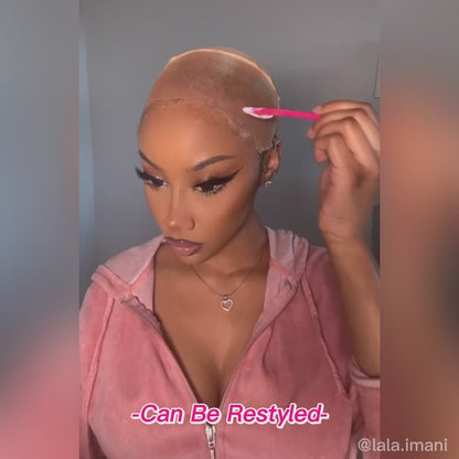 Ombre Hair Pink Straight Human Hair Lace Front Wigs Fashion Colored Wigs